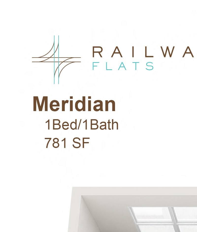 Meridian Floor Plan - 1 Bed/1 Bath Meridian 831 Sq.Ft. Floor Plan - 1 Bed/1 Bath